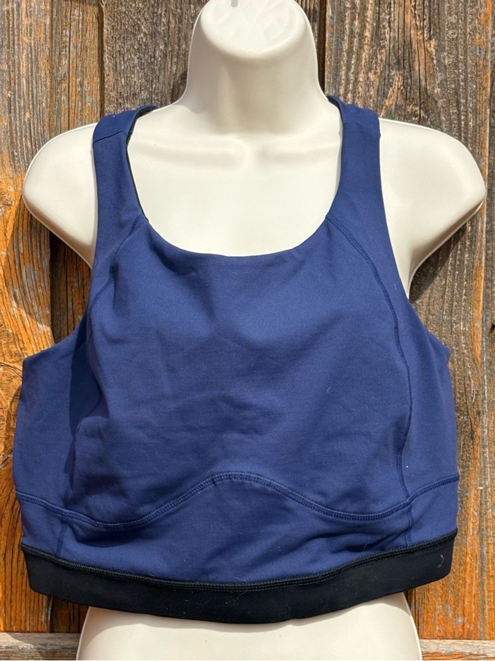 Torrid Navy High-Neck Racerback Sports Bra. Plus size 2.